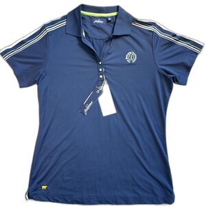 Jack Nicklaus Women L Blue Golf Polo Shirt Memorial Tournament Athletic Preppy